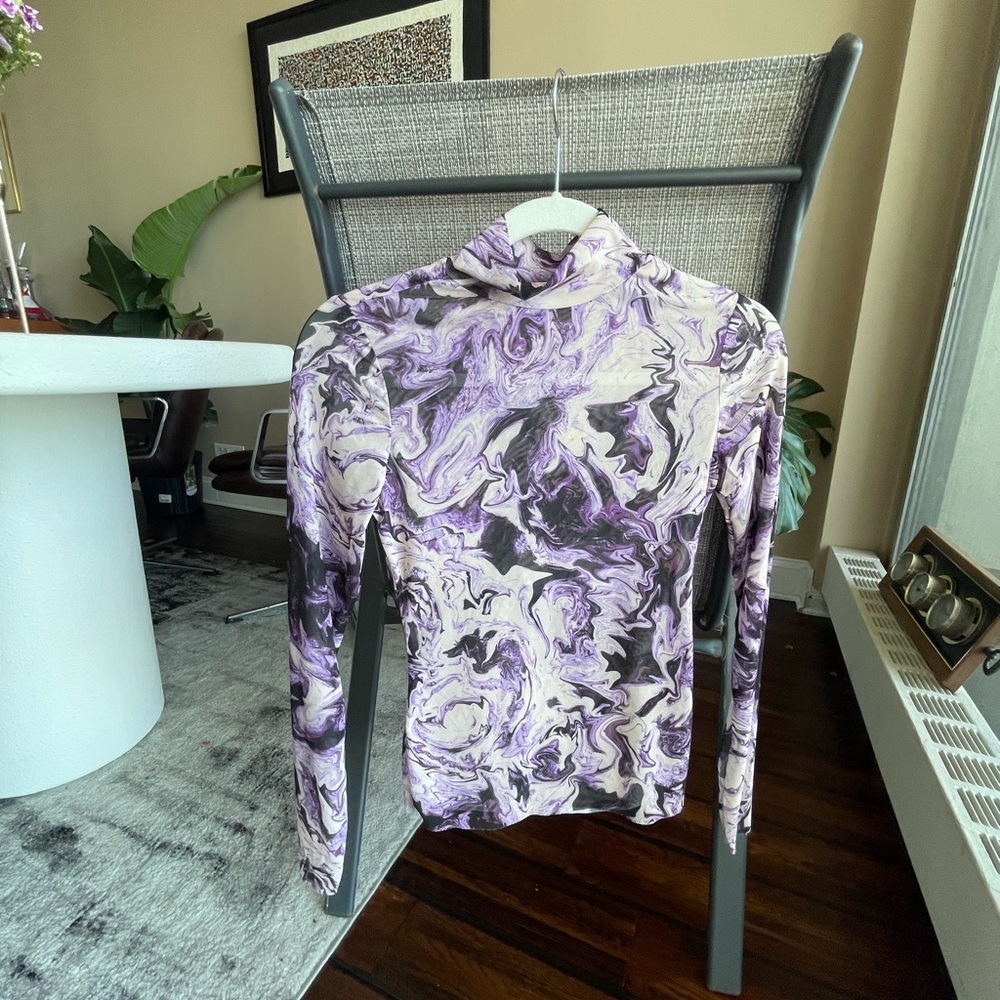 AFRM sheer turtle neck long sleeve